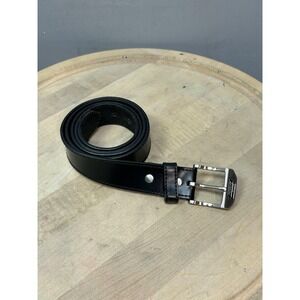 Dickies Belt Mens 46-48 Black Genuine Leather Casual Workwear Buckle Dress